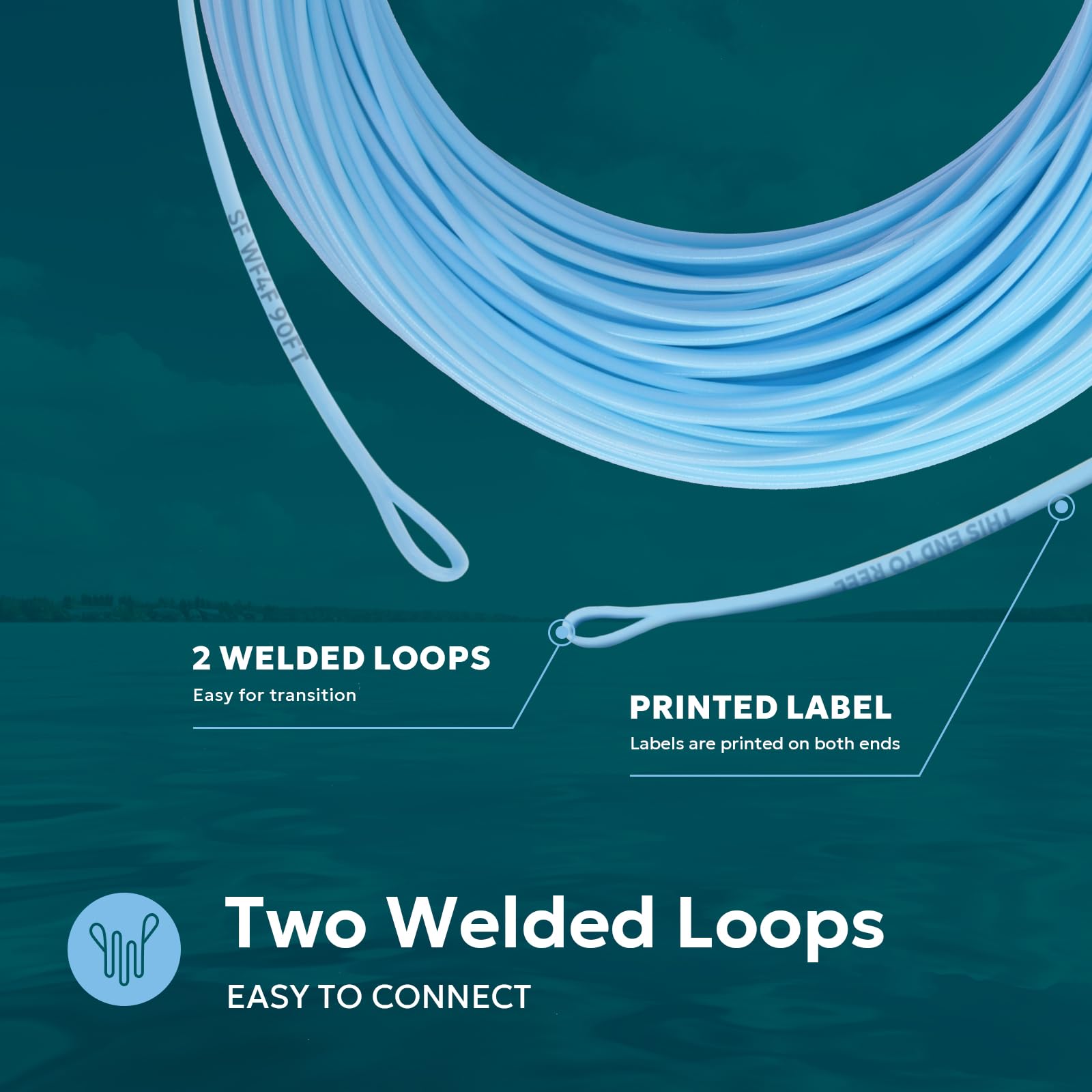 Amazon.co.jp: SF ソルトウォーター フライライン 溶接ループ